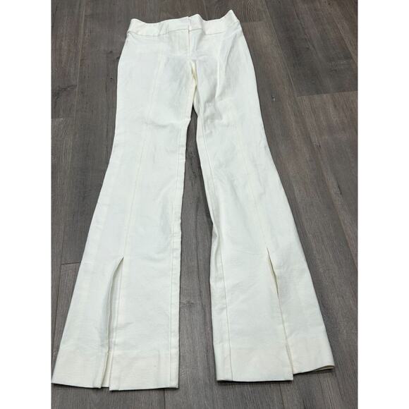 Derek Lam 10 Crosby Women's Maeve Front Slit Trousers Pants in Soft White Size 2 - Picture 3 of 13